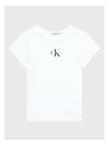 Calvin Klein Jeans Тишърт Micro Monogram IG0IG01470 Бял Regular Fit