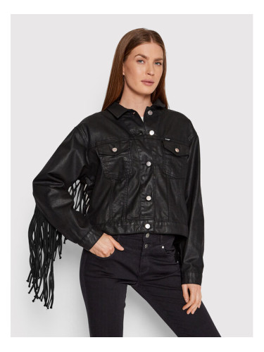 Wrangler Дънково яке FENDER Fringe W473G2100 112146065 Черен Relaxed Fit