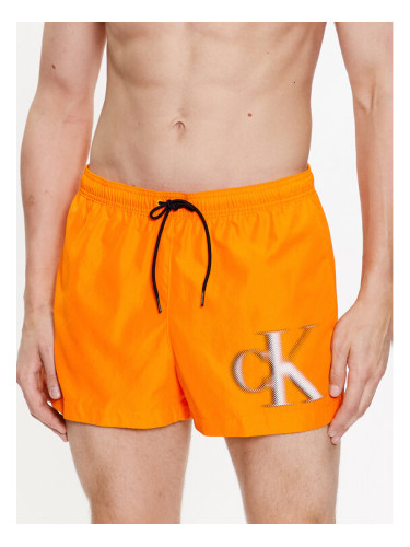 Calvin Klein Swimwear Плувни шорти KM0KM00801 Оранжев Regular Fit