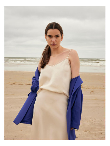 Selected Femme Миди пола 16089021 Сив Regular Fit