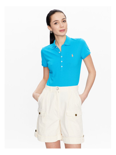 Polo Ralph Lauren Тениска с яка и копчета 211870245010 Син Slim Fit