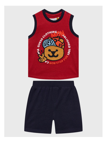 Guess Комплект платнени шорти и топ I3GG13 K8HM0 Цветен Regular Fit