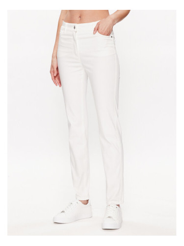Olsen Текстилни панталони Mona 14000620 Бял Slim Fit
