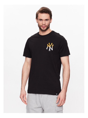New Era Тишърт New York Yankees MLB Drip Logo 60332179 Черен Regular Fit