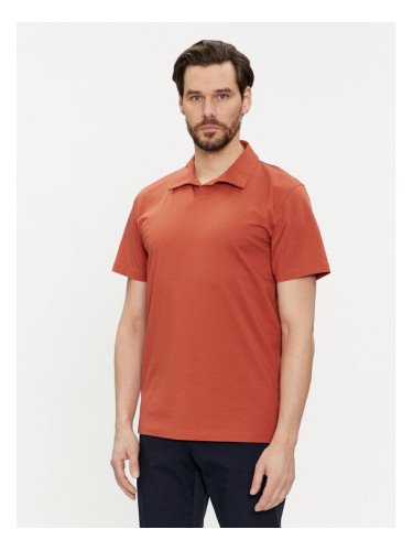 Selected Homme Тениска с яка и копчета 16088573 Червен Regular Fit