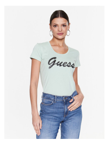 Guess Тишърт Adriana W3RI50 J1314 Зелен Slim Fit