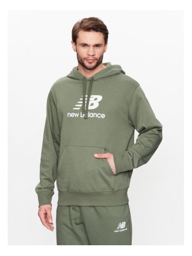 New Balance Суитшърт MT31537 Зелен Relaxed Fit
