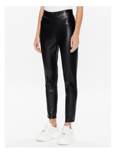 DKNY Панталони от имитация на кожа P2HKTO61 Черен Slim Fit