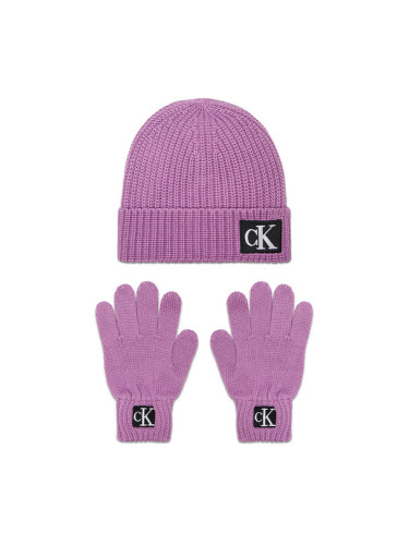 Calvin Klein Jeans Комплект шапка и ръкавици IU0IU00394 Розов
