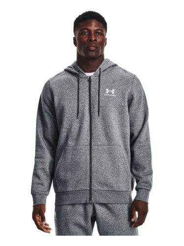 Under Armour Суитшърт UA Essential Fleece FZ Hood 1373881 Сив Regular Fit