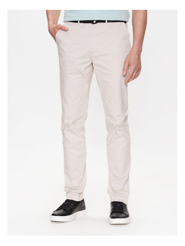 Calvin Klein Чино панталони Modern Twill K10K110979 Бежов Slim Fit