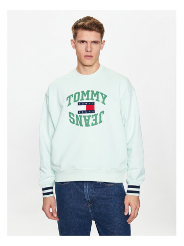 Tommy Jeans Суитшърт Boxy Arched Logo DM0DM16375 Зелен Boxy Fit