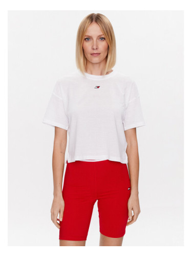 Tommy Hilfiger Тишърт Essentials S10S101670 Бял Cropped Fit