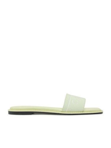 Calvin Klein Чехли Squared Flat Slide He HW0HW00817 Зелен