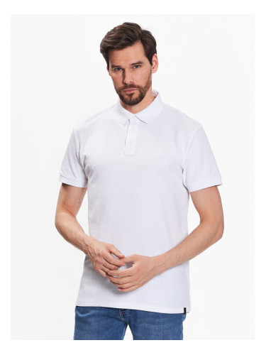 INDICODE Тениска с яка и копчета Abbortsford 40-352 Бял Regular Fit
