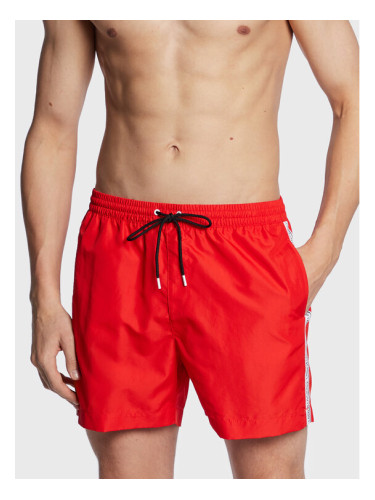 Calvin Klein Swimwear Плувни шорти KM0KM00810 Червен Regular Fit