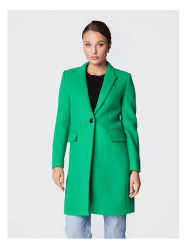 TWINSET Вълнено палто 222TP2060 Зелен Regular Fit