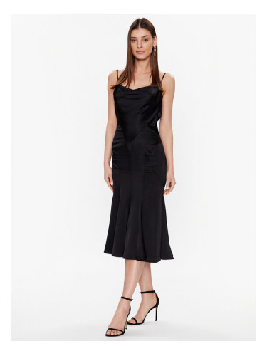 Trussardi Коктейлна рокля 56D00693 Черен Slim Fit