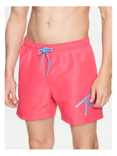 Tommy Jeans Плажни шорти UM0UM02862 Розов Slim Fit