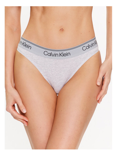 Calvin Klein Underwear Дамски бикини тип бразилиана 000QF7189E Сив