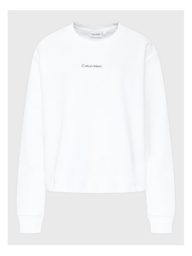 Calvin Klein Curve Суитшърт Inclu Micro Logo K20K205472 Бял Regular Fit