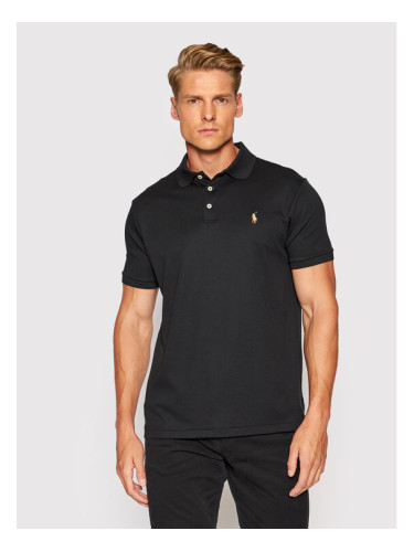 Polo Ralph Lauren Тениска с яка и копчета Ssl 710713130001 Черен Slim Fit