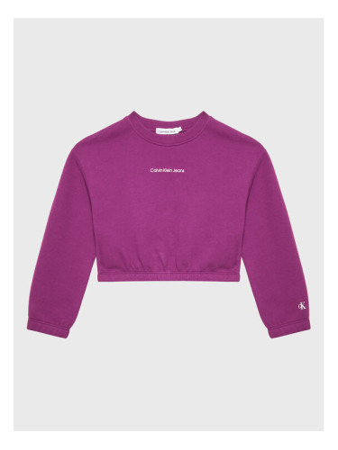Calvin Klein Jeans Суитшърт Logo IG0IG01866 Виолетов Boxy Fit