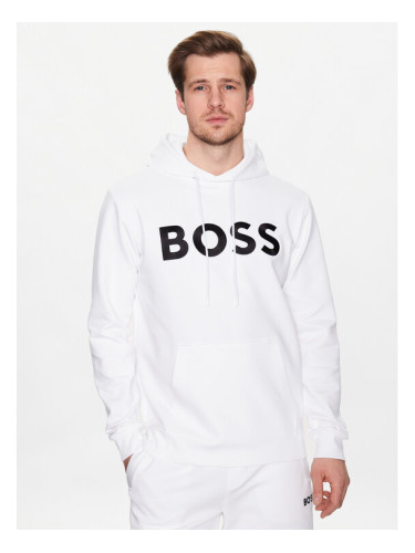 Boss Суитшърт 50482887 Бял Relaxed Fit