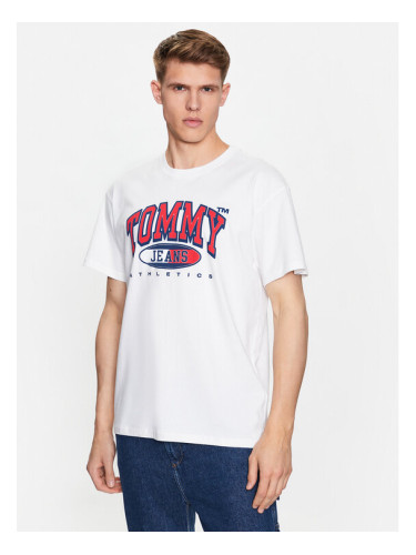 Tommy Jeans Тишърт DM0DM16407 Бял Relaxed Fit