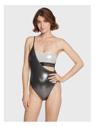 Calvin Klein Swimwear Бански костюм KW0KW01957 Черен