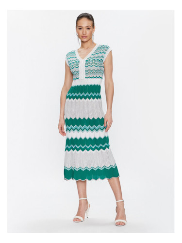 Morgan Плетена рокля 231-RMGUI Зелен Regular Fit