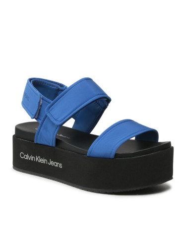 Calvin Klein Jeans Сандали Flatform Sandal Softny YW0YW00965 Син