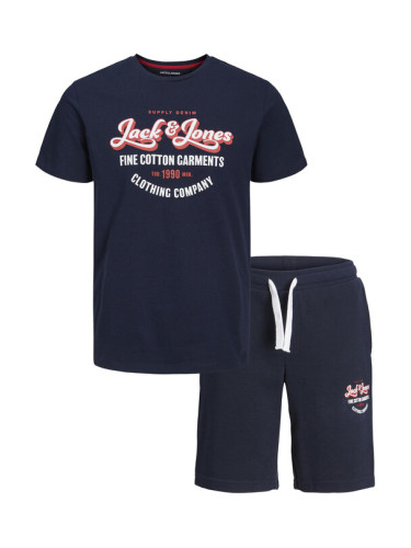 Jack&Jones Junior Комплект тишърт и спортни шорти 12235271 Тъмносин Regular Fit