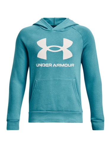 Under Armour Суитшърт UA Rival Fleece Hoodie 1357585 Зелен Relaxed Fit