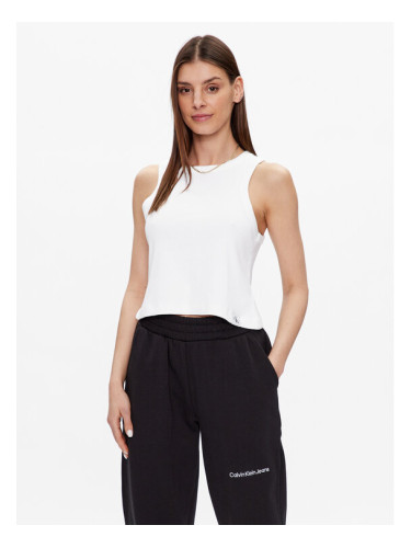 Calvin Klein Jeans топ J20J221055 Бял Regular Fit