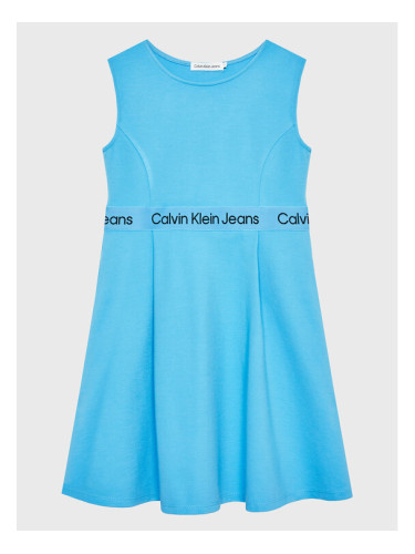 Calvin Klein Jeans Ежедневна рокля Logo Tape IG0IG01960 Син Regular Fit