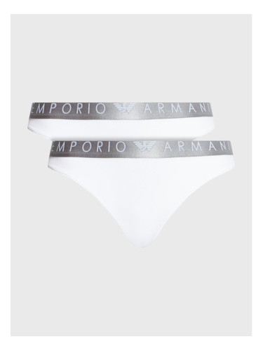 Emporio Armani Underwear Комплект 2 чифта класически бикини 163334 3R235 00010 Бял