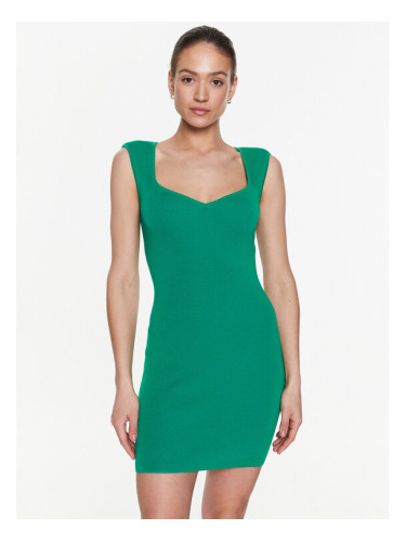 Morgan Плетена рокля 231-RMANI Зелен Slim Fit