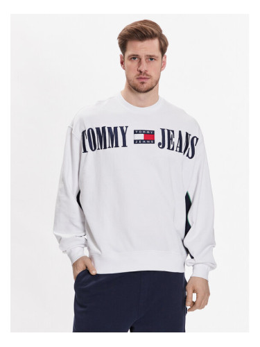 Tommy Jeans Суитшърт Archive DM0DM16378 Бял Boxy Fit