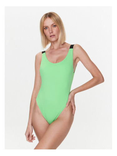 Calvin Klein Swimwear Бански костюм KW0KW01995 Зелен