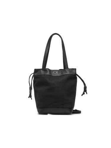 Дамска чанта Calvin Klein Re-Lock Drawstring Bag Perf K60K610635 Черен