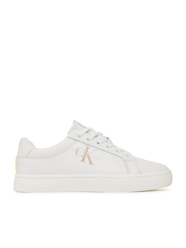 Сникърси Calvin Klein Jeans Classic Cupsole Fluo Contrast YM0YM00603 Бял
