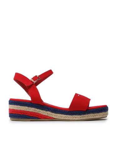 Еспадрили Tommy Hilfiger Rope Wedge T3A7-32778-0048300 S Червен