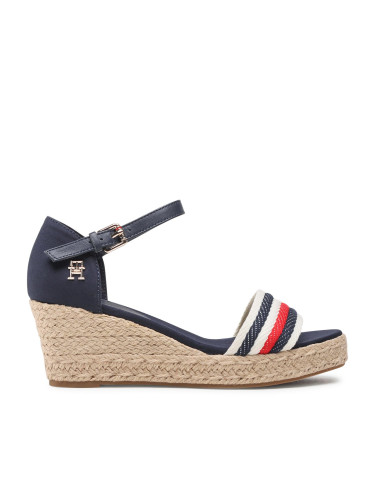 Еспадрили Tommy Hilfiger Mid Wedge Corporate FW0FW07078 Тъмносин