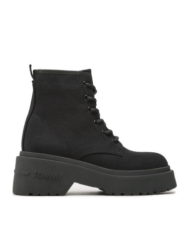 Туристически oбувки Tommy Jeans Lace Up Festiv Boots EN0EN02133 Черен