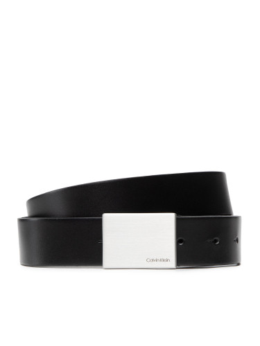 Мъжки колан Calvin Klein Formal Plaque Belt 3.5cm K50K504309 Черен