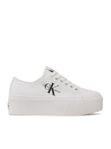 Гуменки Calvin Klein Jeans Cupsole Low Txt YW0YW01033 Бял