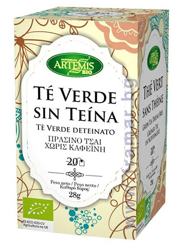 АРТЕМИС БИО ЗЕЛЕН ЧАЙ БЕЗ КОФЕИН филтър * 20