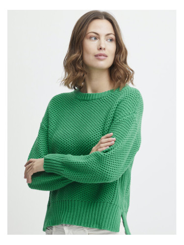 Fransa Пуловер 20611827 Зелен Regular Fit
