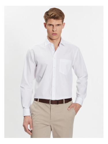 Seidensticker Риза 01.153760 Бял Regular Fit